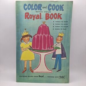 Color and Cook with Your‎ Royal Book 1962 Leonard Kessler Recipes Games